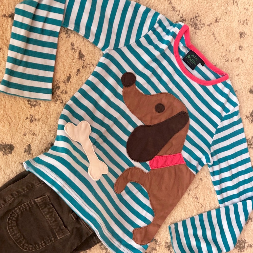 Mini Boden appliqué top 9/10